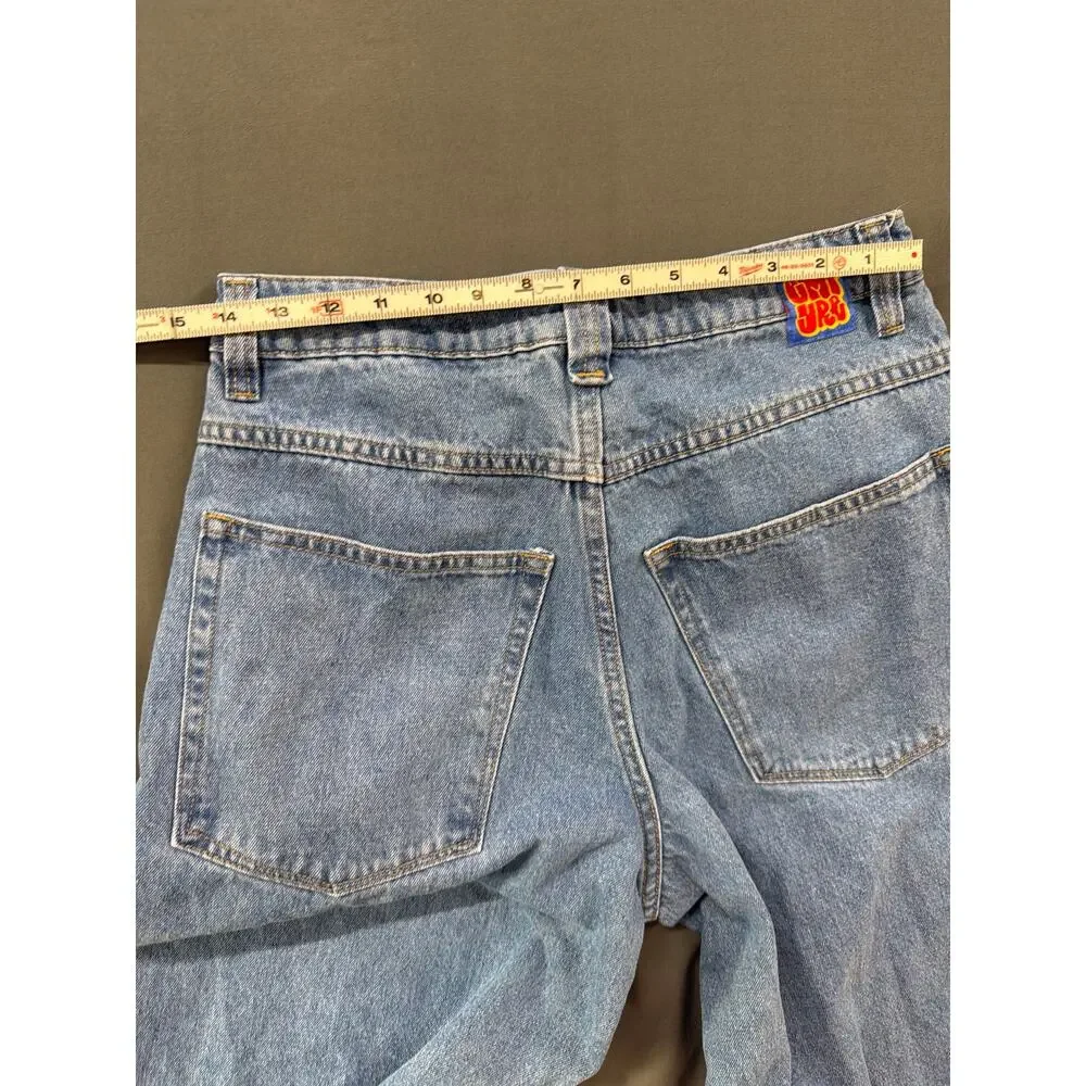 Empyre Jeans Size 28 Light Wash Baggy Wide Leg Skate Y2K Denim